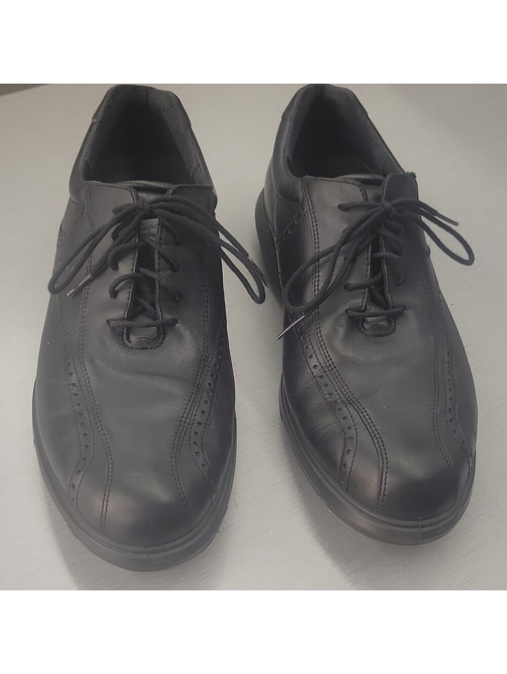 ECCO HydroMax Men's Black Leather Water Resistant Spiked Golf Shoes US 14